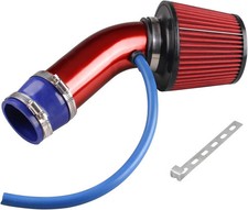 76mm 3 Inch Cold Air Intake Pipe Kit Red Aluminum Universal Performance System