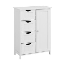 Bathroom storage cabinet A base cabinet with adjustable shelves and drawers