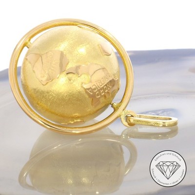 SONDERAKTION WERT 2.600,- Globus Weltkugel Anhänger 750 Gold 18k 18 KT XXYY
