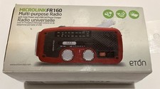 Eton Microlink FR160 RED Emergency Radio Solar/Cranked Power. New sealed in box.