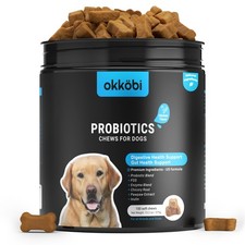 Probiotics for Dogs Chews 150PCs - Digestive, Gut Health Diarrhea Brown