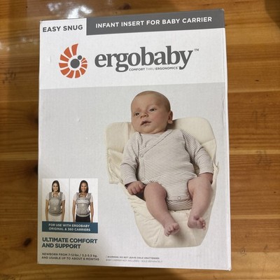 Ergobaby Easy Snug Infant Insert For BABY CARRIER-100% Cotton-Color Natural
