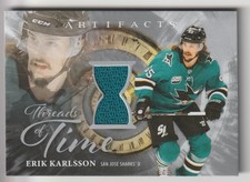 2025-26 UPPER DECK ARTIFACTS THREADS OF TIME ERIK KARLSSON SAN JOSE SHARKS