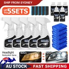 Headlight Restoration Fluid Kit Car Headlamp Cleaner Restorer Coating Spray Kit