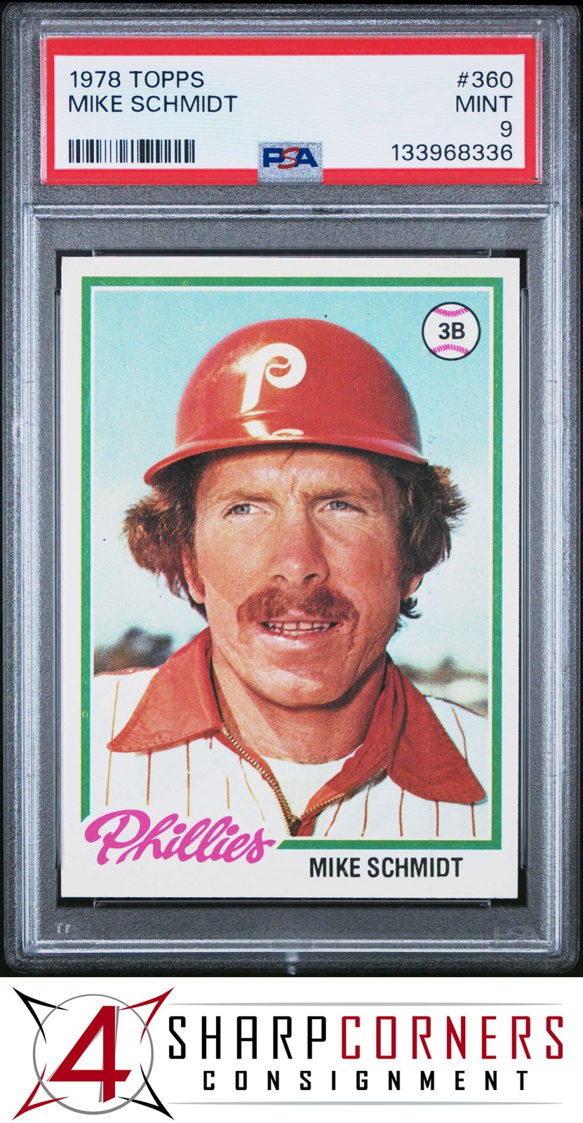 1978 TOPPS #360 MIKE SCHMIDT PHILLIES HOF PSA 9