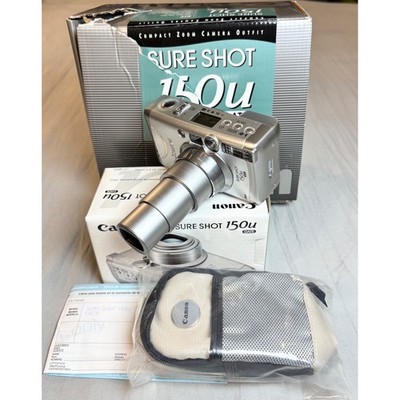 Canon Sure Shot 150u Date 35mm Film Camera 38-150mm Zoom Silver