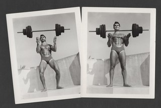 2 Vintage AMG 1960s MALE MODEL Body Builder ATHLETE Original Glossy 4x5 Photos