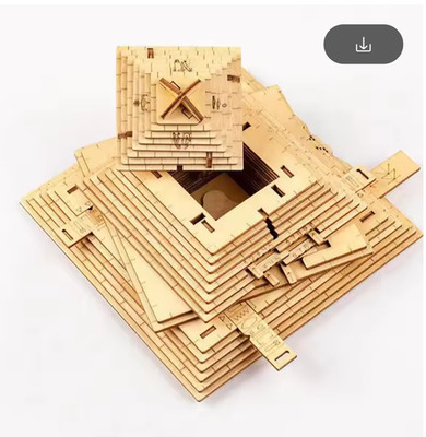 Surprise Gift Quest Pyramid Puzzle Box with Hidden Compartment Brain Teaser Game