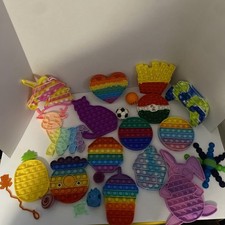 Lot Of Sensory Toys Pop-It  s / Fidgets Pre-Owned Great Condition Lot Of 23