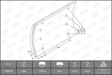 Bremsbackensatz KBL19574.0-1517 BERAL für OPEL SEAT NISSAN MERCEDES-BENZ FORD VW