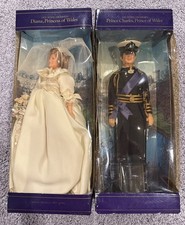 1982 Princess Diana and Prince Charles Of Wales Wedding Dolls Goldberger In Box 