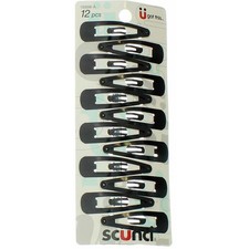 3 Pack Scunci Snap Clips Hair Barrettes, 12 Ct