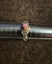 Pink oyster turquoise 925 Sterling silver size 5 3/5