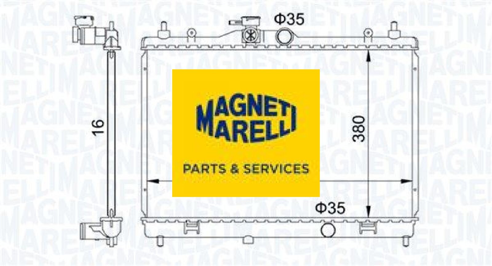 MAGNETI MARELLI 350213168300 Kühler für Motorkühlung Motorkühler für Nissan
