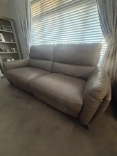 Grey Leather Recliner Sofa Set 3+1+footstool