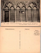 Paris Sainte-Chapelle Postcard Interior Oratory of Louis XI Unposted Vintage