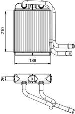 Wärmetauscher Innenraumheizung VALEO 811524 für 7HN T5 VW MULTIVAN 7HM Aluminium