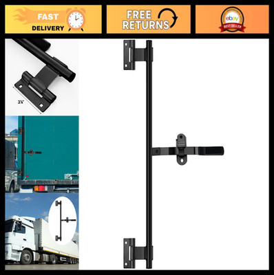Enclosed Trailer Door Latch, Zinc Plated Cam Bar Lock, 36'' Folding Ramp Door