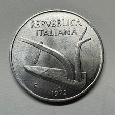 1973 Italy 10 Lire - Coin #D-005