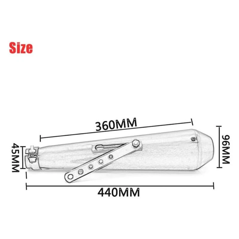 17.6 " inch Megaphone Exhaust Muffler Tube Pipe For Chopper Bobber Custom Chrome - Image 3 of 4