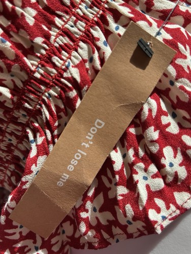 NWT Reformation The Solis Grenadine Red Floral Top Size Small - Picture 6 of 10
