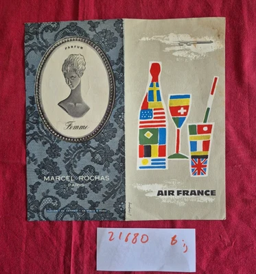 N°21680 bis / AIR FRANCE dépliant tarif de bord juillet 1960 - Photo 1/2