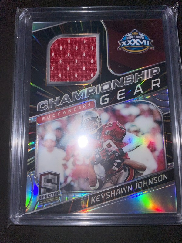 Keyshawn Johnson 2020 Panini Spectra Championship Gear Game Used Jersey Card /60