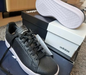 Adidas Advantage Bold Leather Perforated Side-Stripe Tennis Athletic Shoes  for Women - Ash Silver, 39 1/3 price in Egypt | Souq Egypt | kanbkam