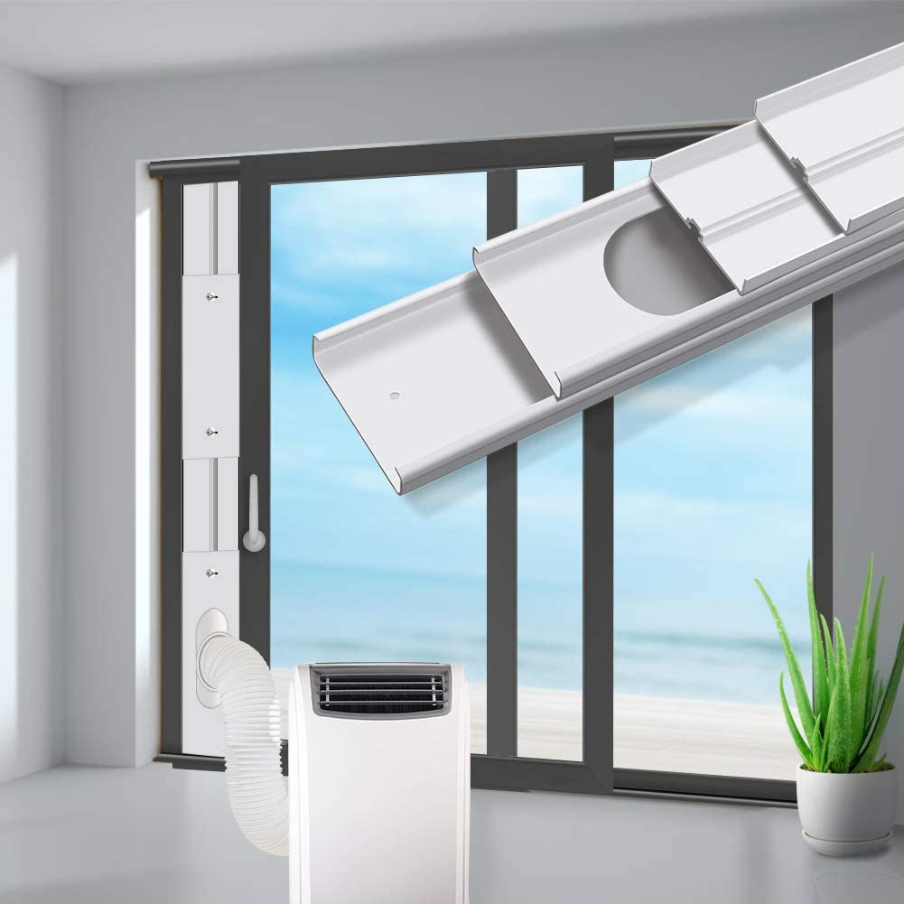 Portable A/C Sliding Door Vent Exhaust Connect Kit Adjustable to 87\