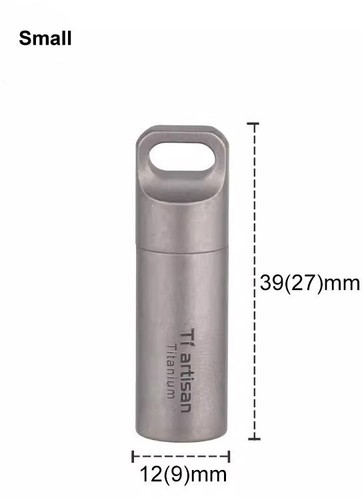 EDC Titanium Waterproof Box Sealed Storage Tank Portable Pill Container Keychain - Picture 14 of 17