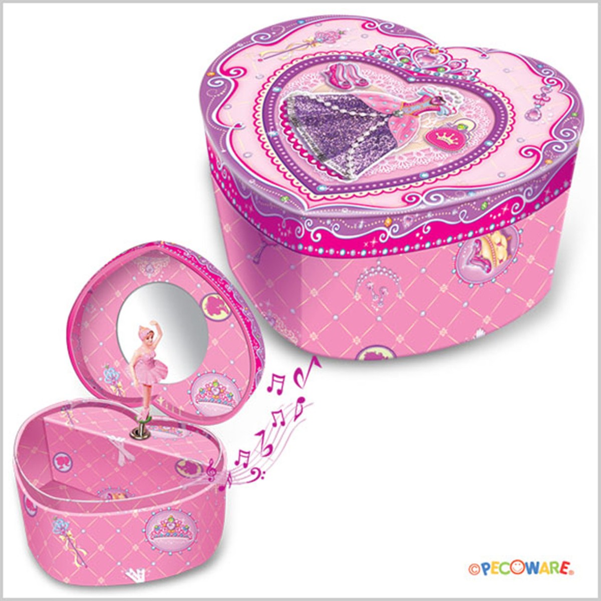 Princess Rose Ballerina Musical Jewelry Storage Box for Girls gift