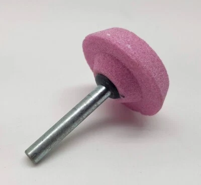 GARRYSON ABRASIVE STONE GRINDING MOUNTED POINTS 6MM SHAFT SHAPE A34 PINK