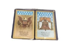 Playing Cards Vintage Deck Liberty Bell Bald Eagle Redislip USA New Plastic Case