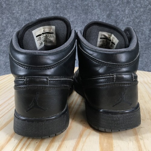 Zapatos Nike Juventud 4.5 Mujer 6 Air Jordan Mid Zapatillas 554725-021 Cuero Negro - Imagen 6 de 11