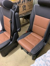 2 VW Multivan Pan Americana T5 Bi-Color  Leder Dreh Sitze schwarz braun neu