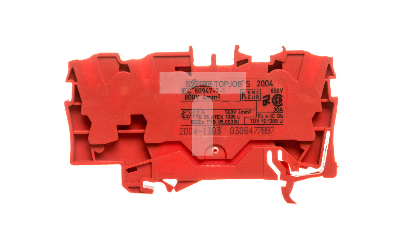 3-wire rail terminal block 4mm2 red 2004-1303 TOPJOBS /T2UK