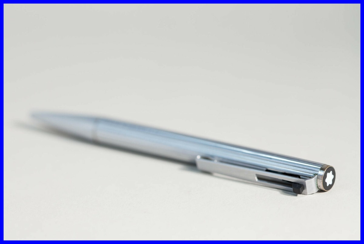 MONTBLANC 7827 Ball Pix Pen in chased chrome matt finished -new