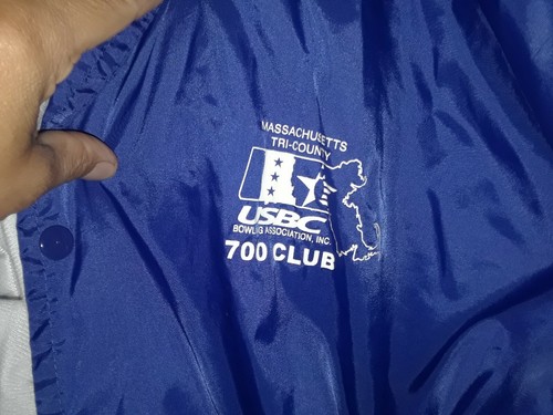 700 Club Bowling Jacket Vintage Blue size 3XL - Picture 2 of 3