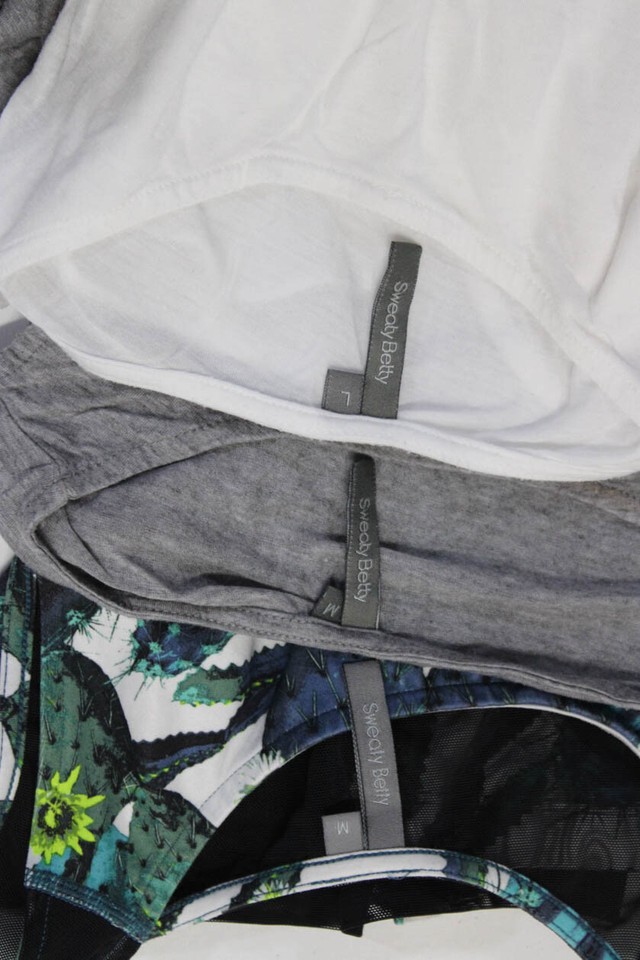 Sweaty Betty Womens Graphic Floral Sleeveless Tank Tops Green Size M L