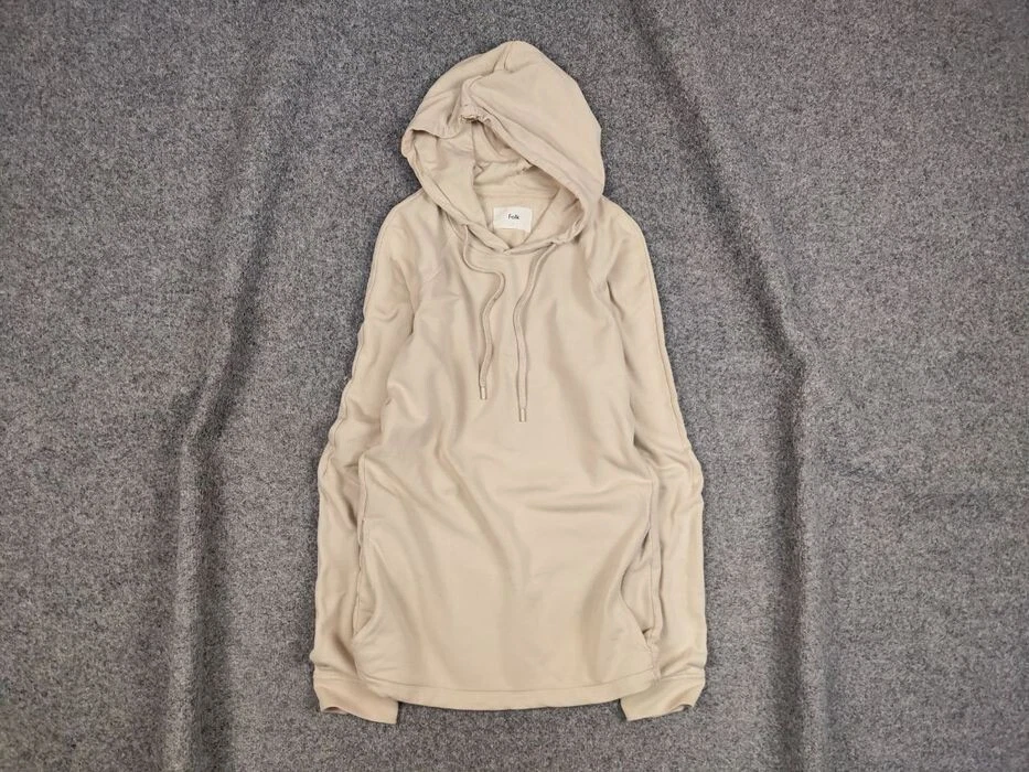 Folk Design Cotton Beige Light Hoodie