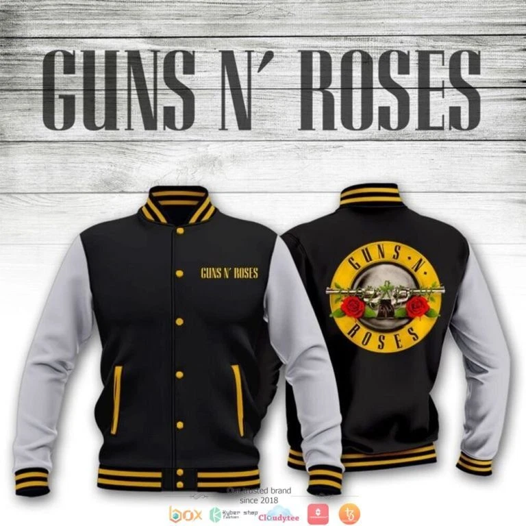 Guns N’ Roses Black White Baseball Jacket