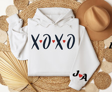 Couples Initial Hoodie - Personalized Couple Hoodie - Valentines Day Gift