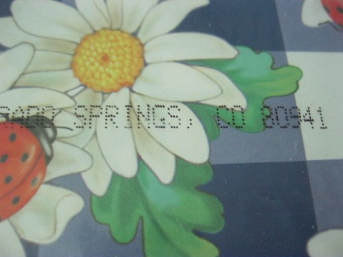 Confezione Regalo Vintage Lady Bug & Daisy Nuova Sigillata Blu Plaid Sfondo NOS - Foto 4 di 5