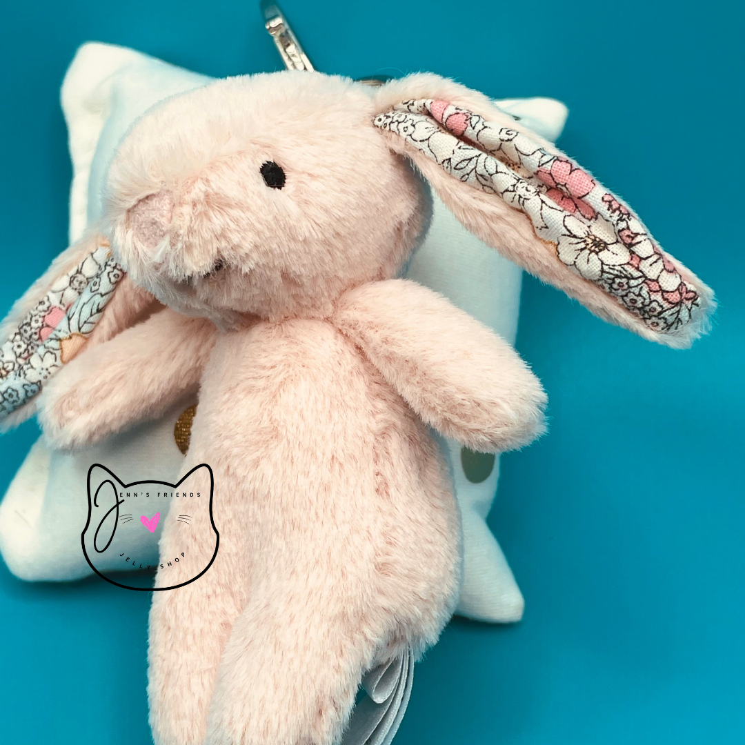 Jellycat BLOSSOM BLUSH BUNNY BAG CHARM New BNWT RETIRED Keychain