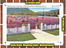 Metal Sign - West Virginia Postcard - Hard Surfaced Parking Lot, Wheeling Downs