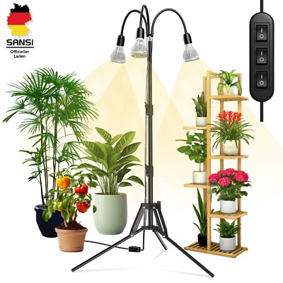 90W LED Pflanzenlampe Vollspektrum Grow Light Gewächshaus mit Glühbirnen 30W*3