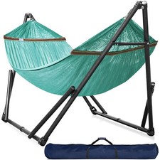 Tranquillo Portable Hammock with Stand for 2 person use Indoor Outdoor, Blue Sky