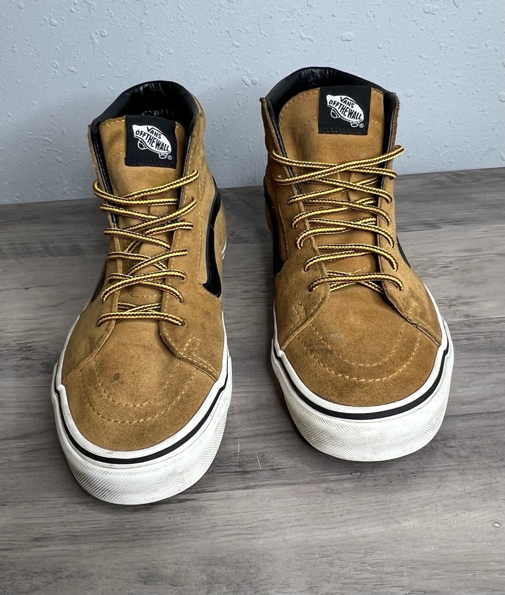 Vans Sk8-Hi Wheat Black High Top Shoes Mens Size Womens EUC