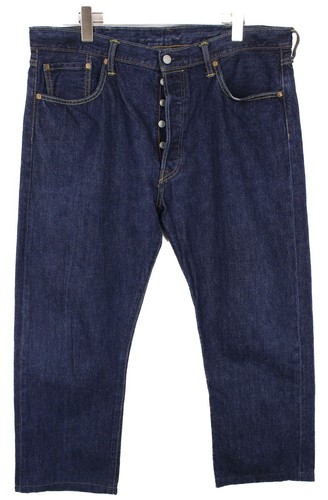 Jeans Levi's 501 Premium Homme Taille W30/L34 - Droit Ajusté Bouton Fly Délavé - Occasion TB