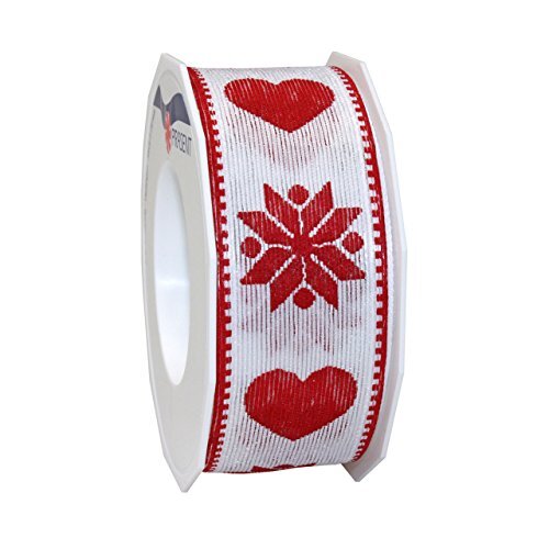 65540/15-601 Polyester Wired Homespun Heart Ribbon 1-1/2-Inch by 16-1/2-Yard ... - Picture 1 of 1